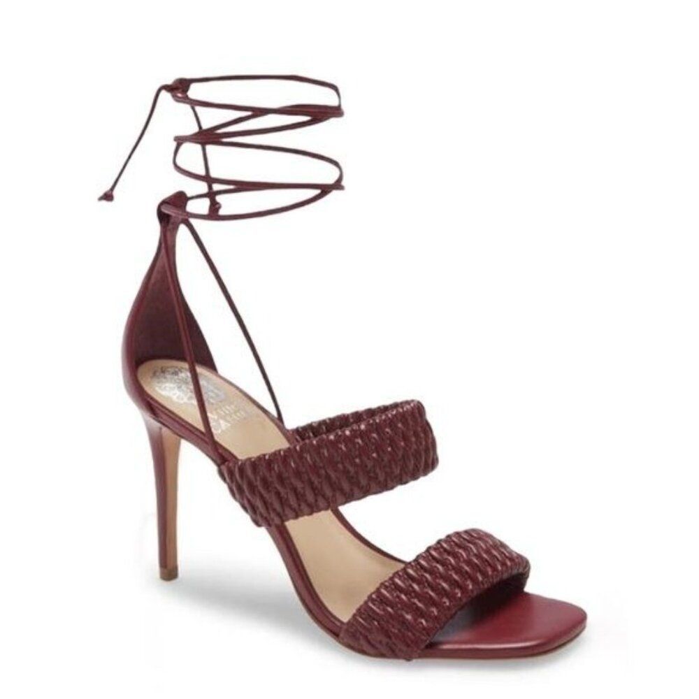 Vince Camuto Antilique Strappy Heel Sandal in Fired Brick Size 7